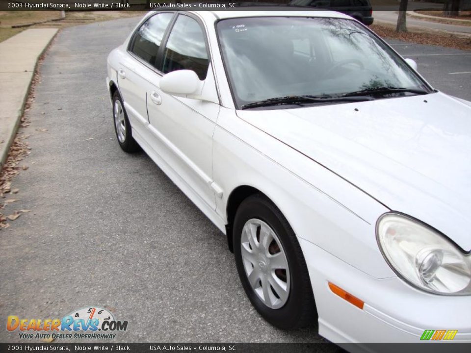 2003 Hyundai Sonata Noble White / Black Photo #8