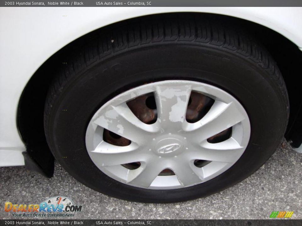 2003 Hyundai Sonata Noble White / Black Photo #19