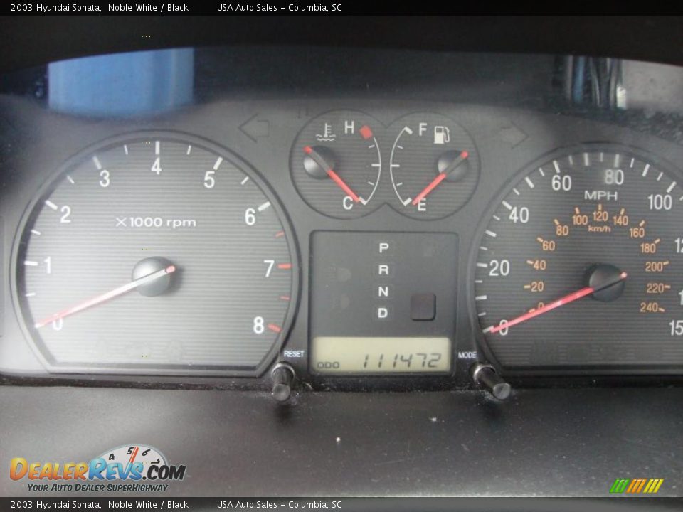 2003 Hyundai Sonata Noble White / Black Photo #25