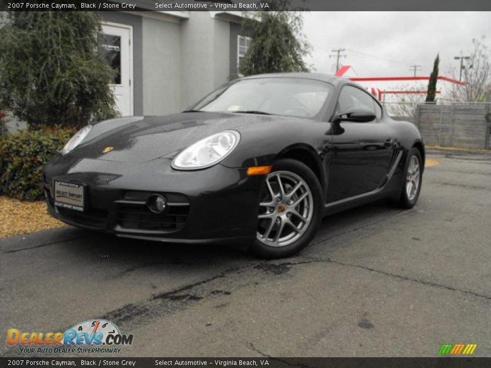 2007 Porsche Cayman Black / Stone Grey Photo #2