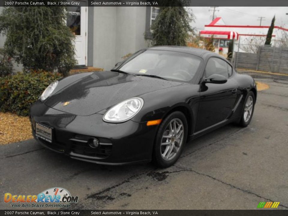 2007 Porsche Cayman Black / Stone Grey Photo #4