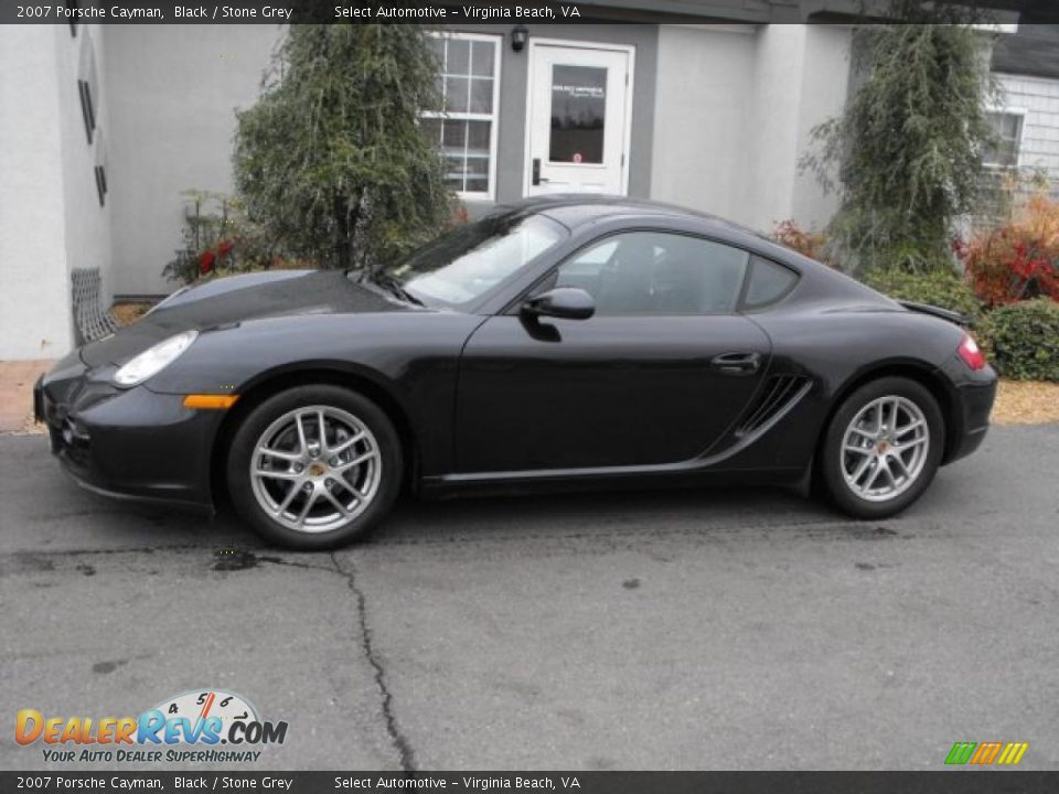2007 Porsche Cayman Black / Stone Grey Photo #5