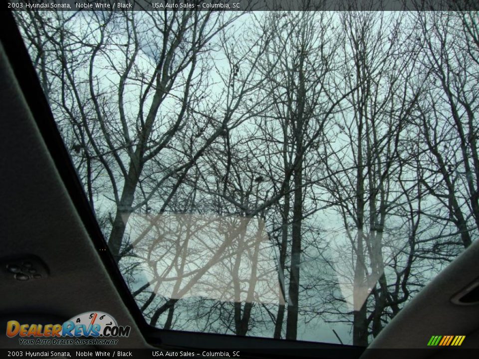 2003 Hyundai Sonata Noble White / Black Photo #29