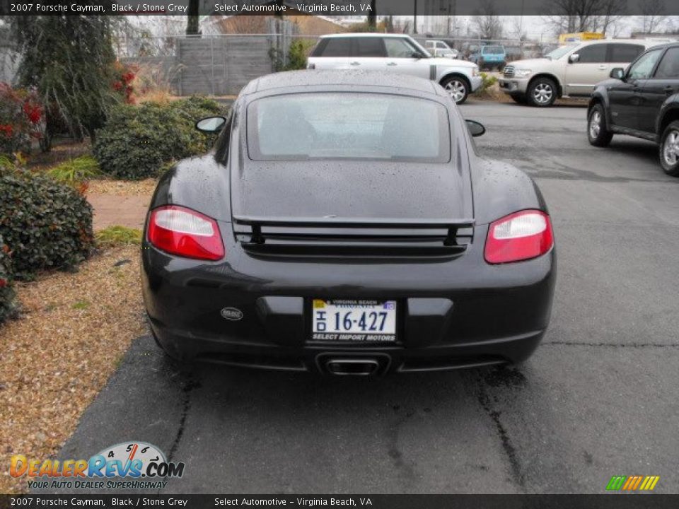 2007 Porsche Cayman Black / Stone Grey Photo #6