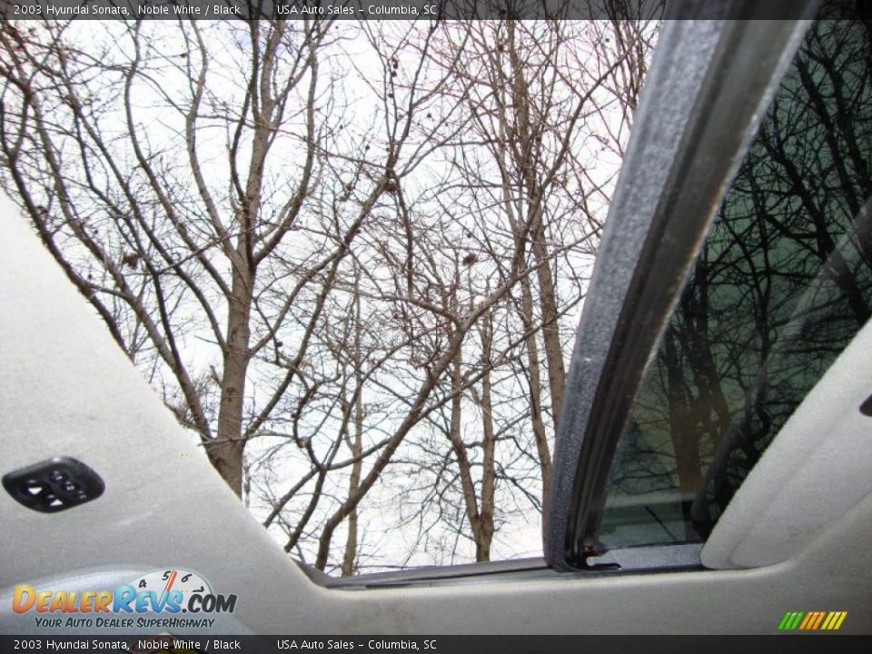 2003 Hyundai Sonata Noble White / Black Photo #30