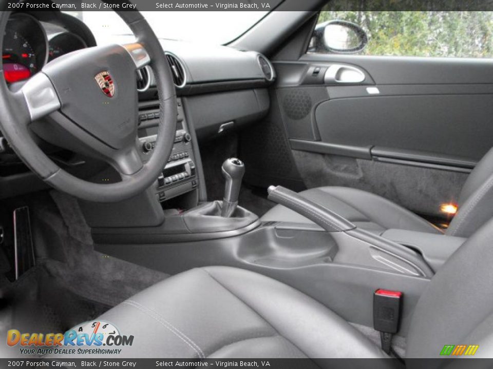 2007 Porsche Cayman Black / Stone Grey Photo #10