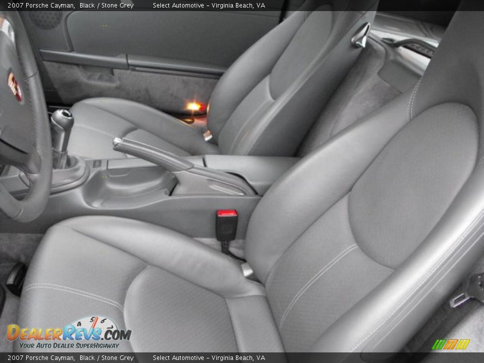 2007 Porsche Cayman Black / Stone Grey Photo #12