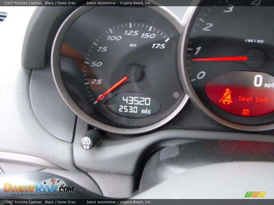 2007 Porsche Cayman Black / Stone Grey Photo #13