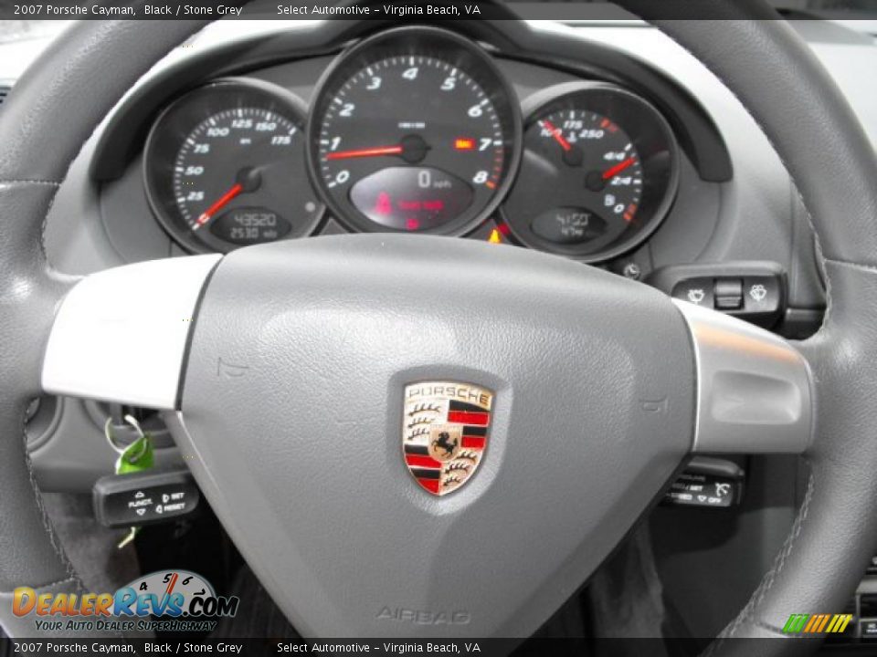 2007 Porsche Cayman Black / Stone Grey Photo #14