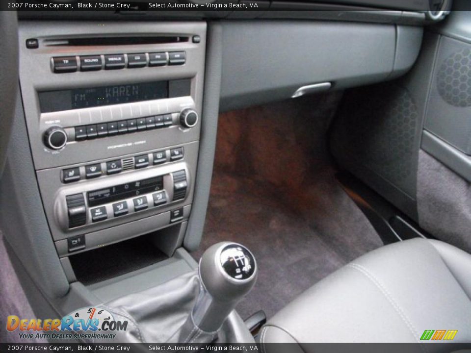 2007 Porsche Cayman Black / Stone Grey Photo #15