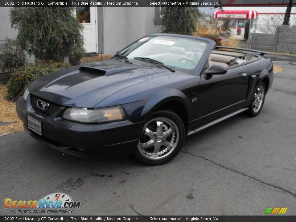 2002 Ford Mustang GT Convertible True Blue Metallic / Medium Graphite Photo #1