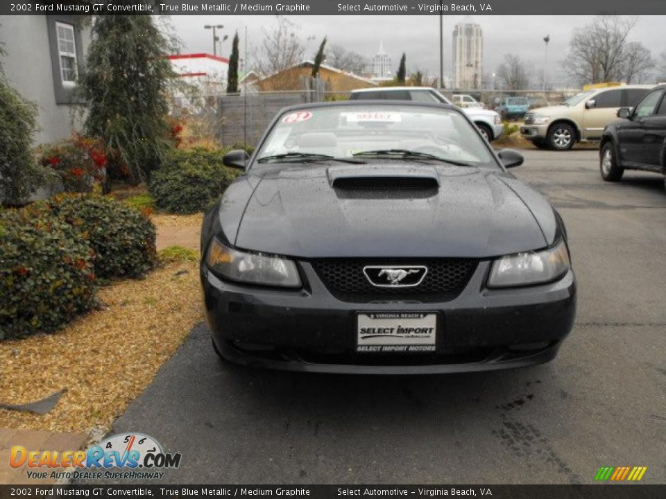 2002 Ford Mustang GT Convertible True Blue Metallic / Medium Graphite Photo #3