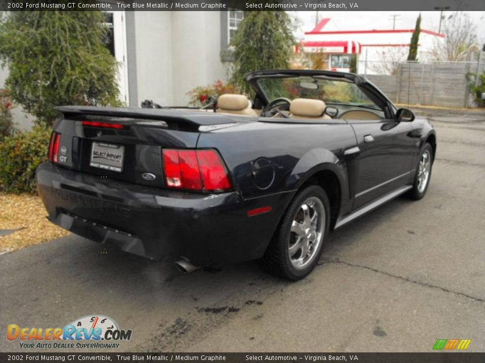 2002 Ford Mustang GT Convertible True Blue Metallic / Medium Graphite Photo #7