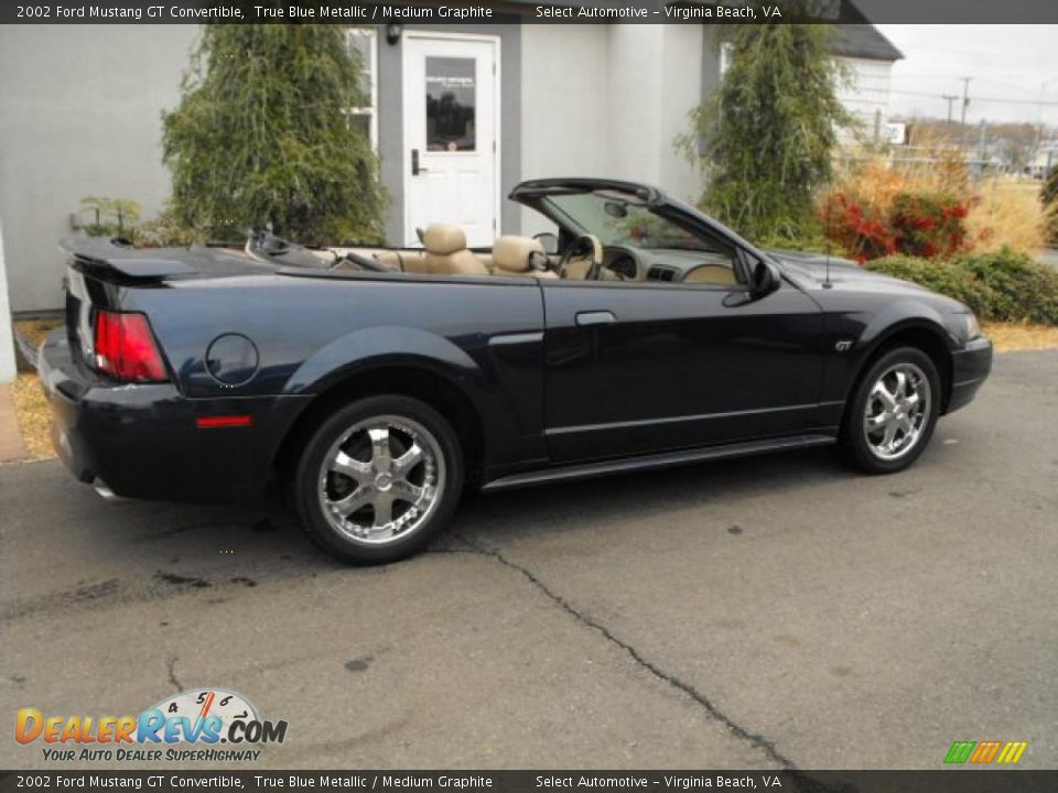 2002 Ford Mustang GT Convertible True Blue Metallic / Medium Graphite Photo #8