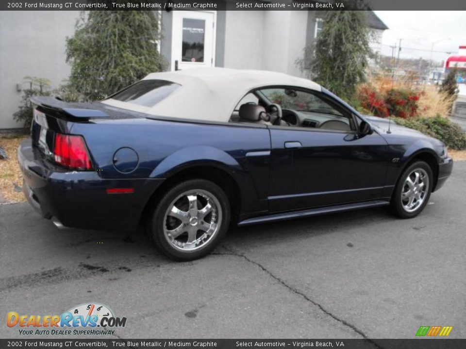 2002 Ford Mustang GT Convertible True Blue Metallic / Medium Graphite Photo #9