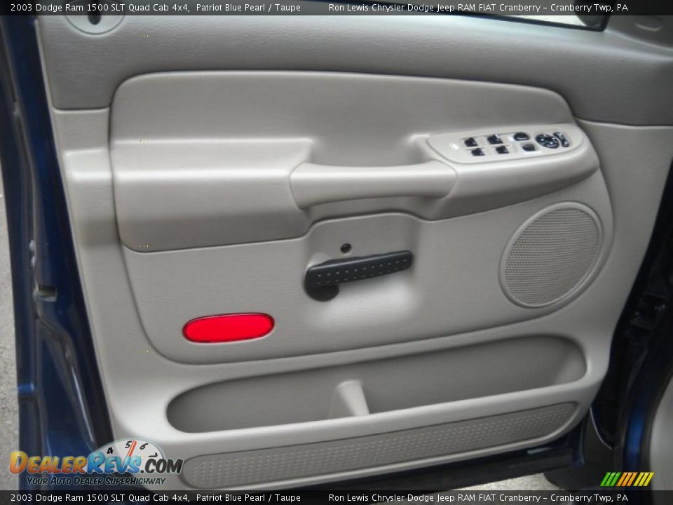2003 Dodge Ram 1500 SLT Quad Cab 4x4 Patriot Blue Pearl / Taupe Photo #6