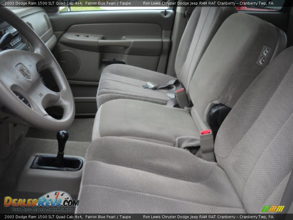 2003 Dodge Ram 1500 SLT Quad Cab 4x4 Patriot Blue Pearl / Taupe Photo #8