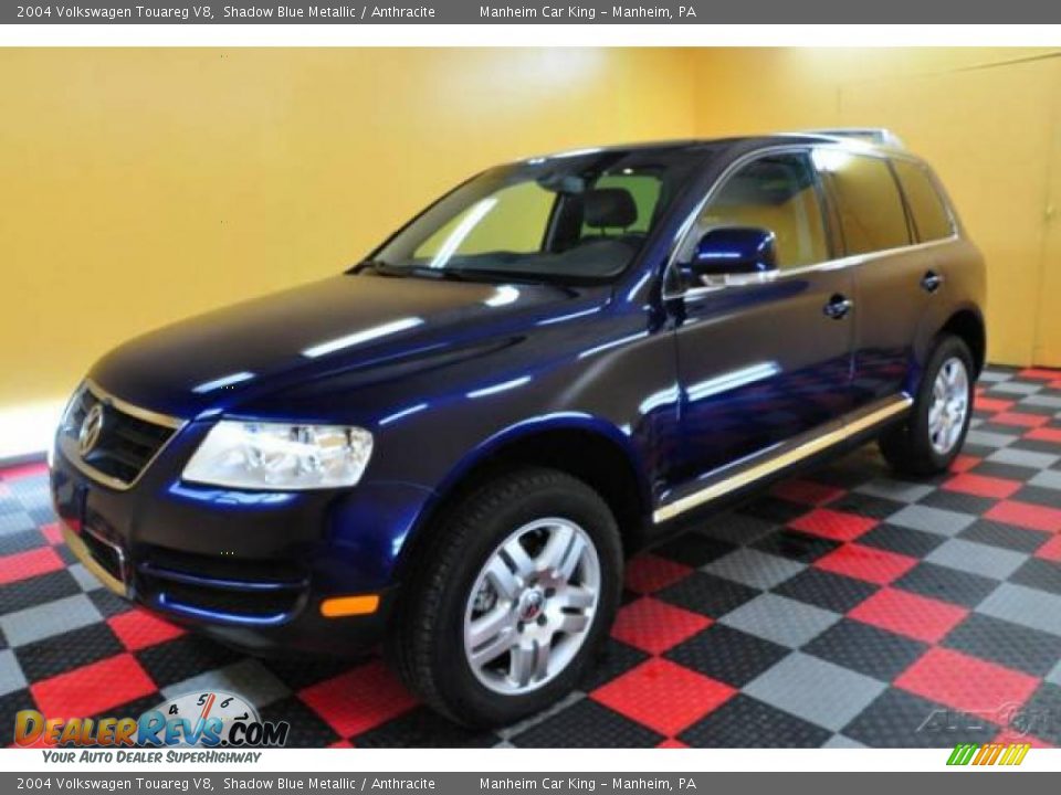 2004 Volkswagen Touareg V8 Shadow Blue Metallic / Anthracite Photo #3