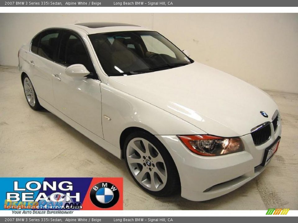 2007 BMW 3 Series 335i Sedan Alpine White / Beige Photo #1