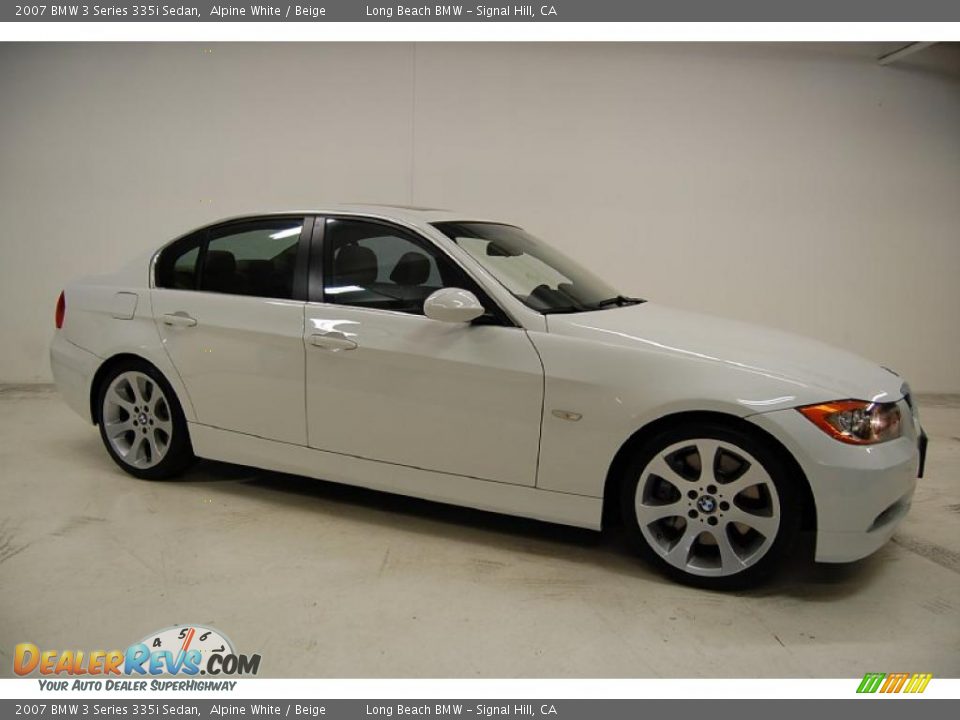 2007 BMW 3 Series 335i Sedan Alpine White / Beige Photo #2