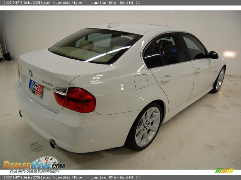 2007 BMW 3 Series 335i Sedan Alpine White / Beige Photo #6