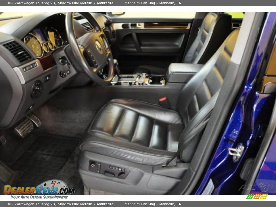 2004 Volkswagen Touareg V8 Shadow Blue Metallic / Anthracite Photo #11