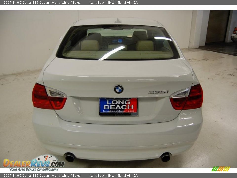2007 BMW 3 Series 335i Sedan Alpine White / Beige Photo #7
