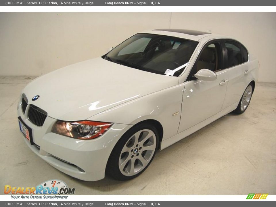 2007 BMW 3 Series 335i Sedan Alpine White / Beige Photo #10