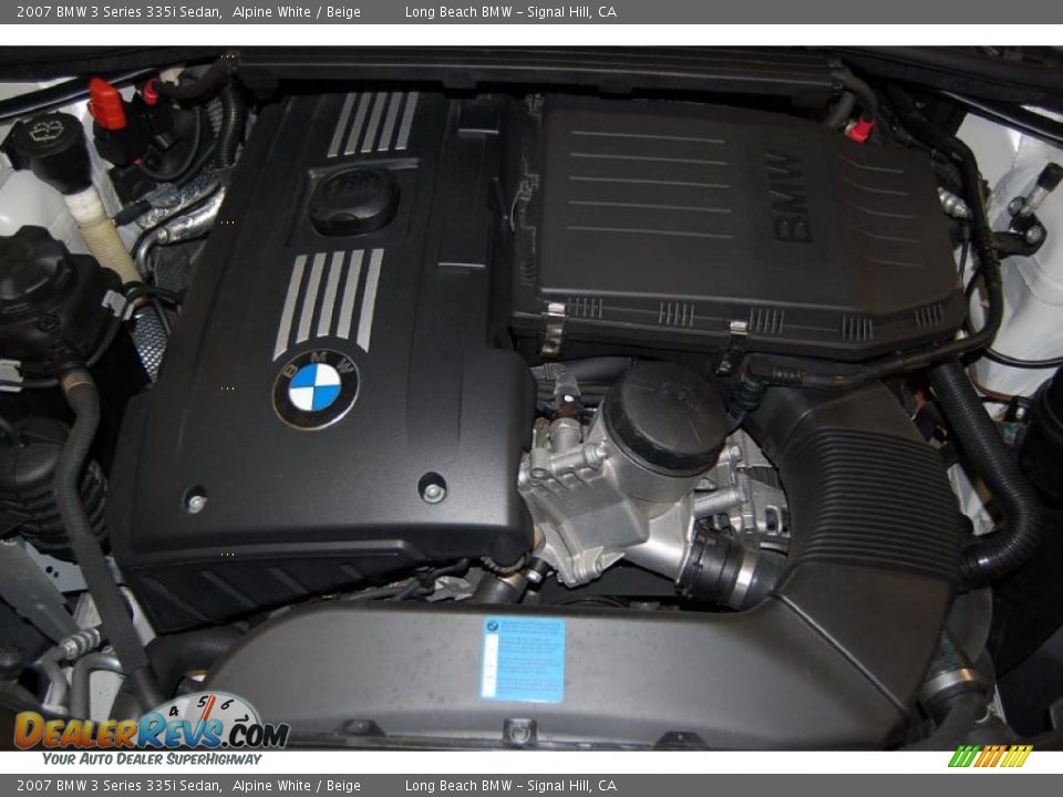2007 BMW 3 Series 335i Sedan Alpine White / Beige Photo #17