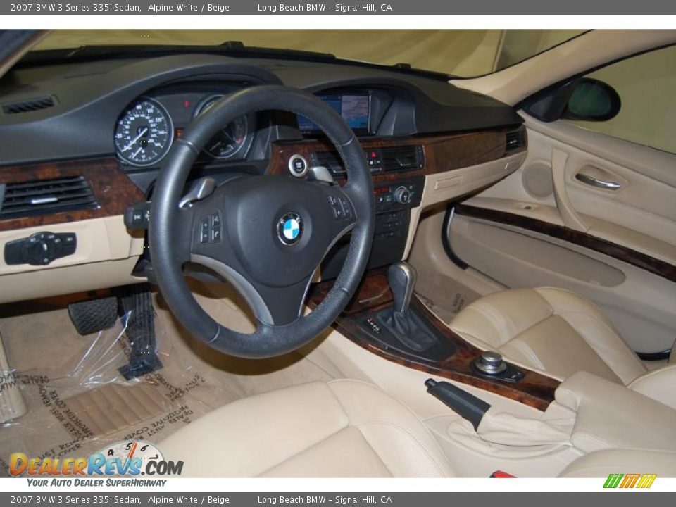 2007 BMW 3 Series 335i Sedan Alpine White / Beige Photo #18