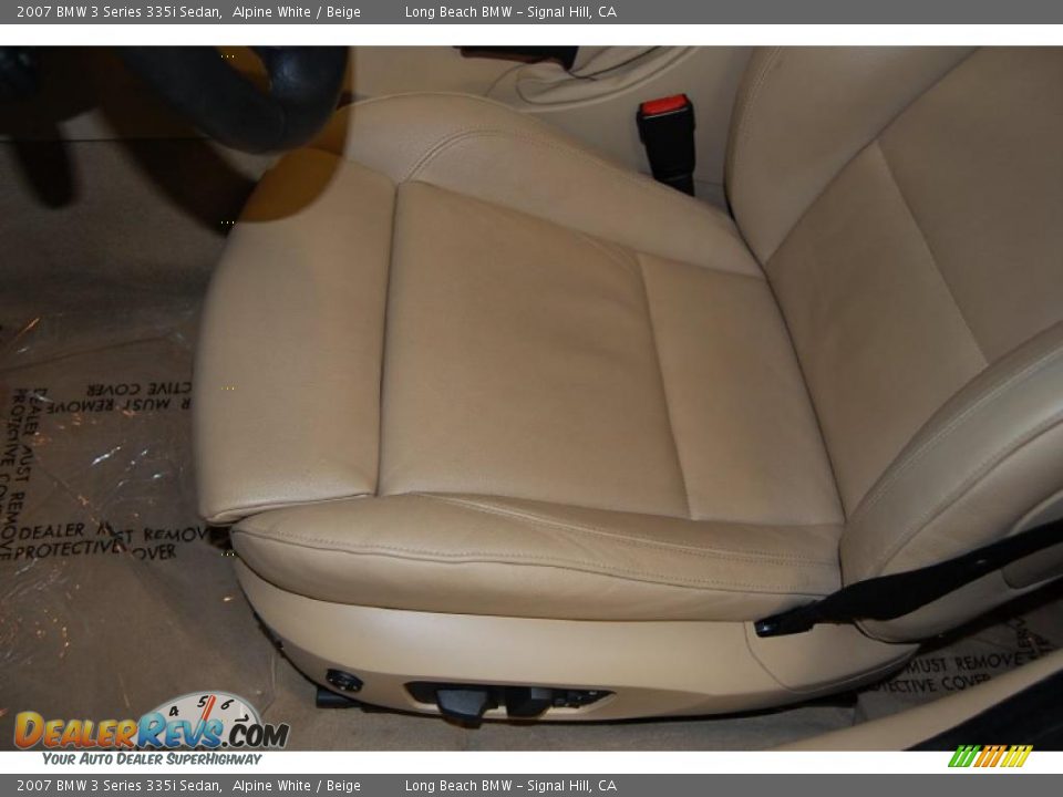2007 BMW 3 Series 335i Sedan Alpine White / Beige Photo #21