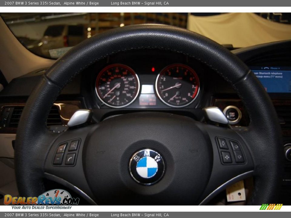 2007 BMW 3 Series 335i Sedan Alpine White / Beige Photo #31