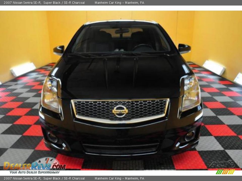 2007 Nissan Sentra SE-R Super Black / SE-R Charcoal Photo #2