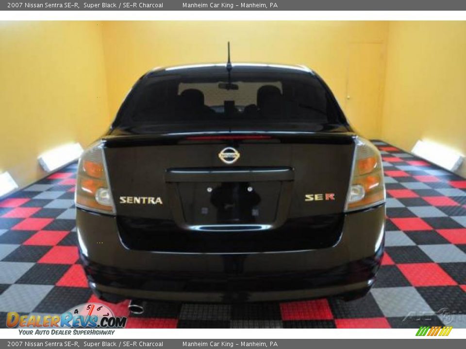 2007 Nissan Sentra SE-R Super Black / SE-R Charcoal Photo #5