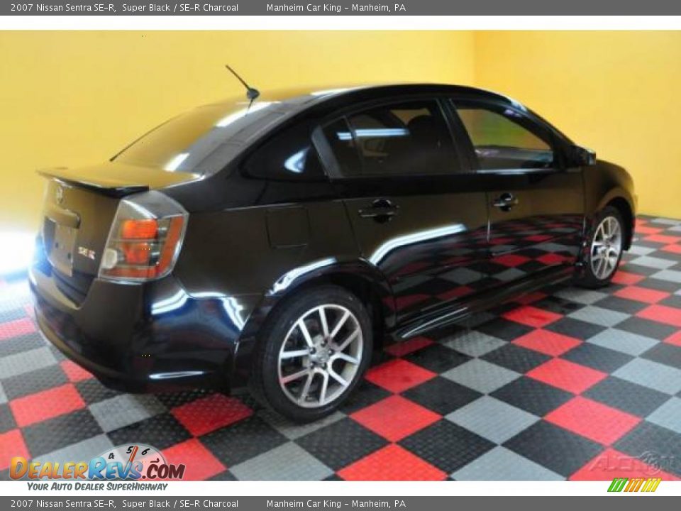 2007 Nissan Sentra SE-R Super Black / SE-R Charcoal Photo #6