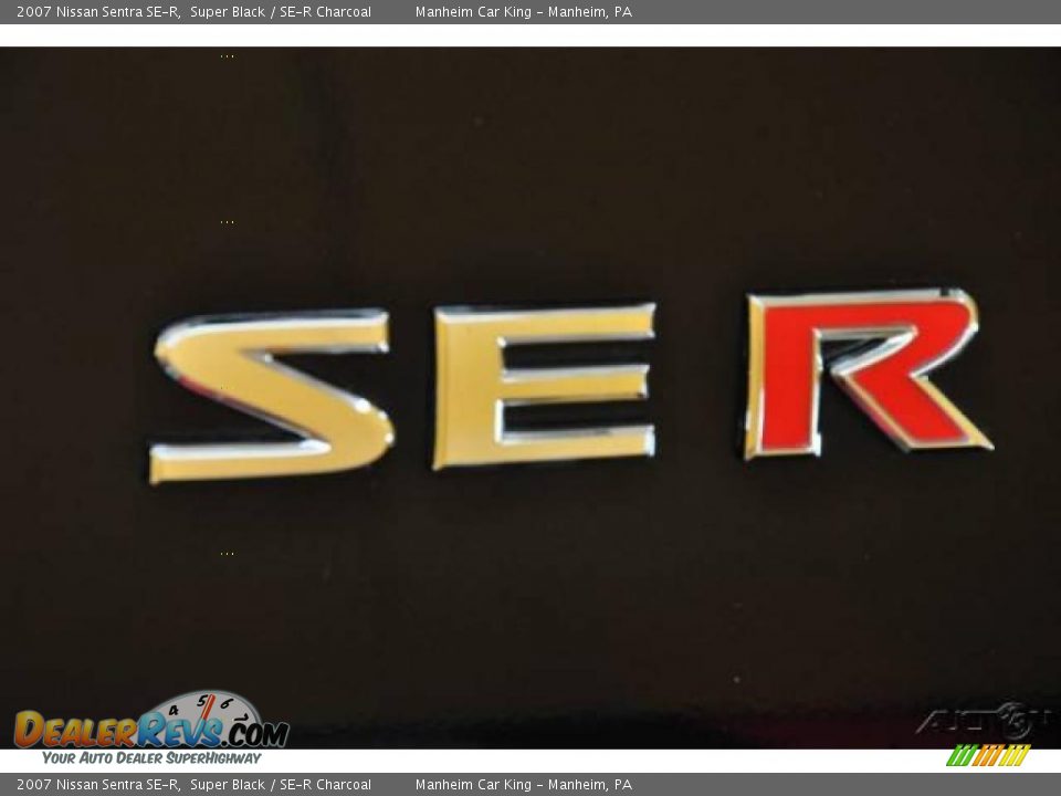 2007 Nissan Sentra SE-R Super Black / SE-R Charcoal Photo #7