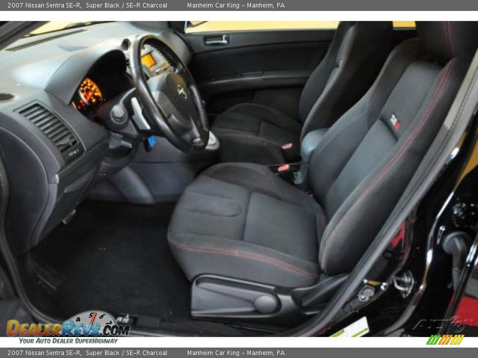 2007 Nissan Sentra SE-R Super Black / SE-R Charcoal Photo #12