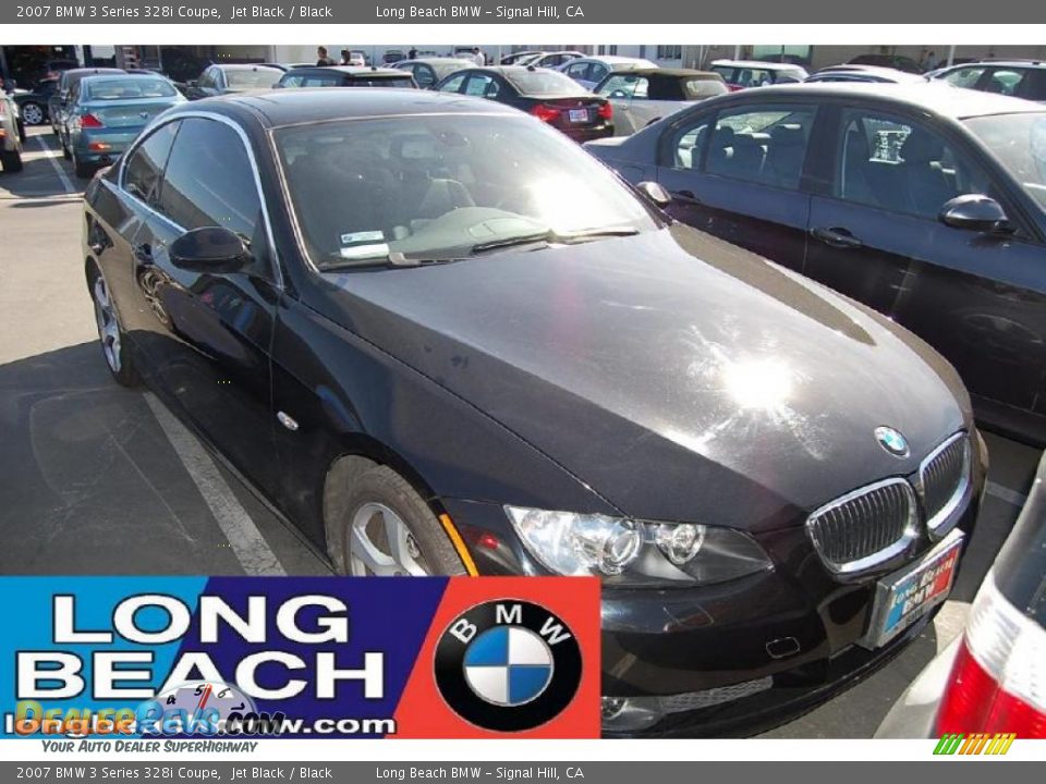 2007 BMW 3 Series 328i Coupe Jet Black / Black Photo #1