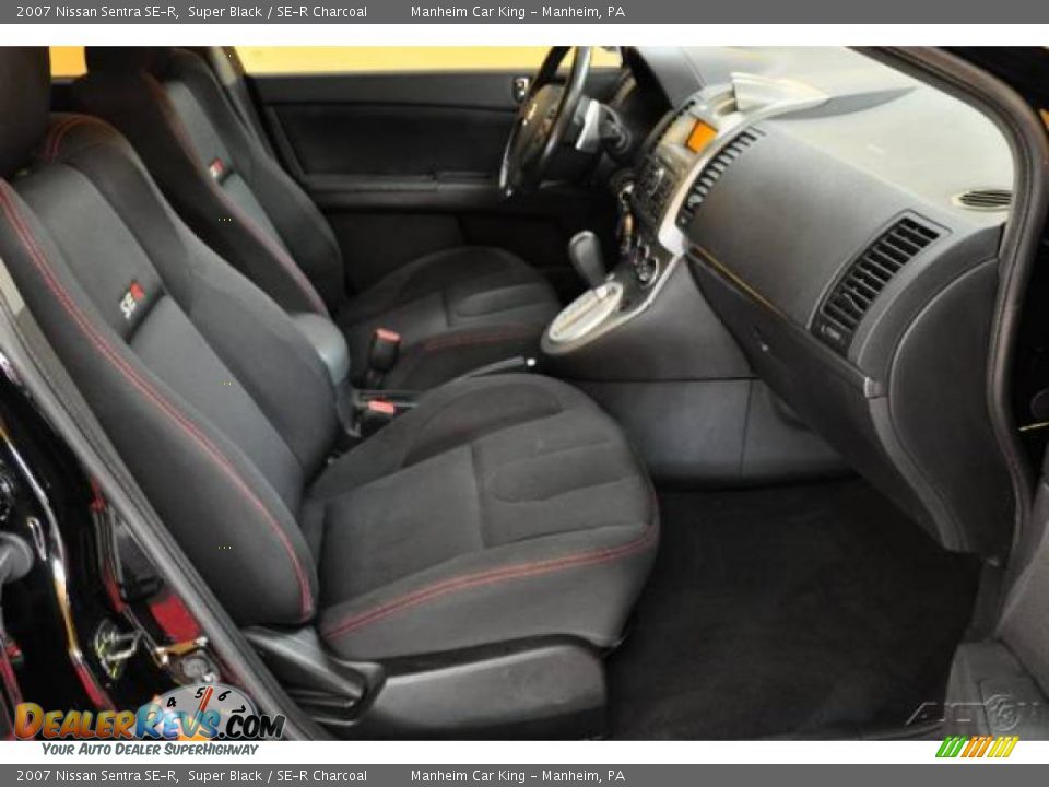 2007 Nissan Sentra SE-R Super Black / SE-R Charcoal Photo #17