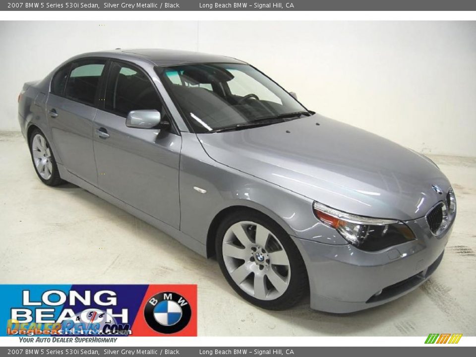 2007 BMW 5 Series 530i Sedan Silver Grey Metallic / Black Photo #1