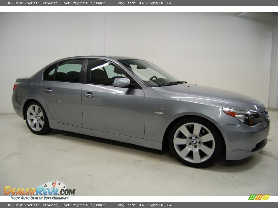 2007 BMW 5 Series 530i Sedan Silver Grey Metallic / Black Photo #2