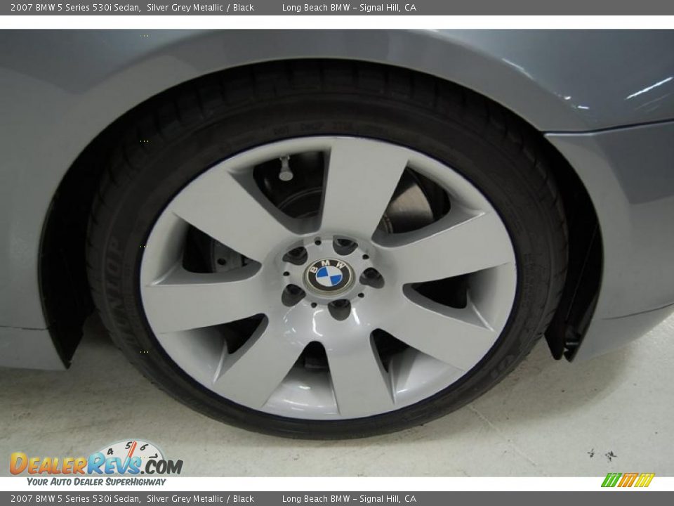 2007 BMW 5 Series 530i Sedan Silver Grey Metallic / Black Photo #3
