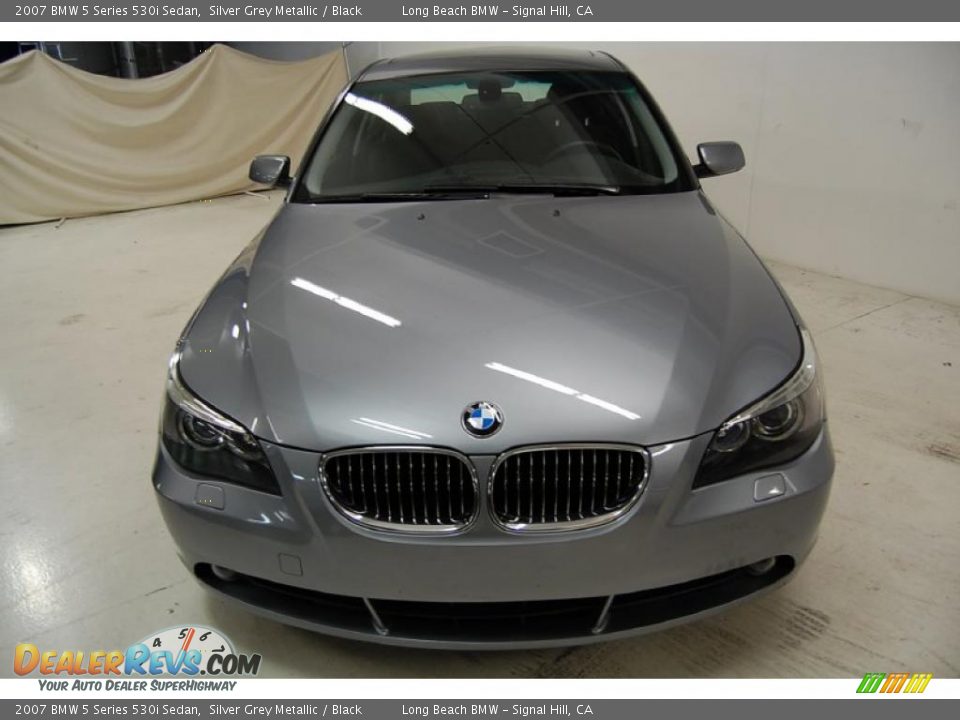 2007 BMW 5 Series 530i Sedan Silver Grey Metallic / Black Photo #5