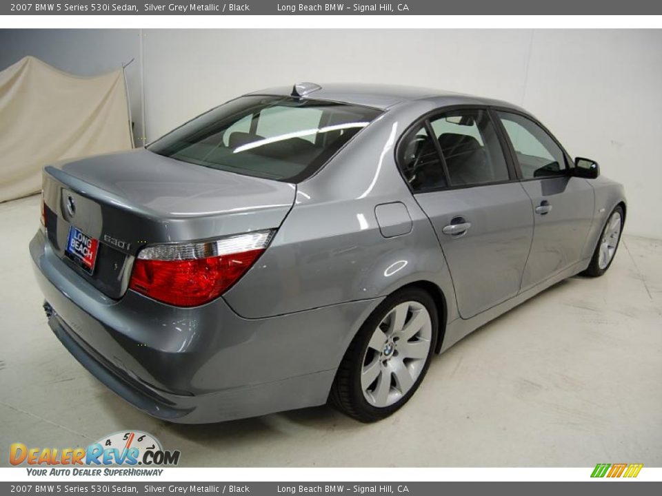 2007 BMW 5 Series 530i Sedan Silver Grey Metallic / Black Photo #6
