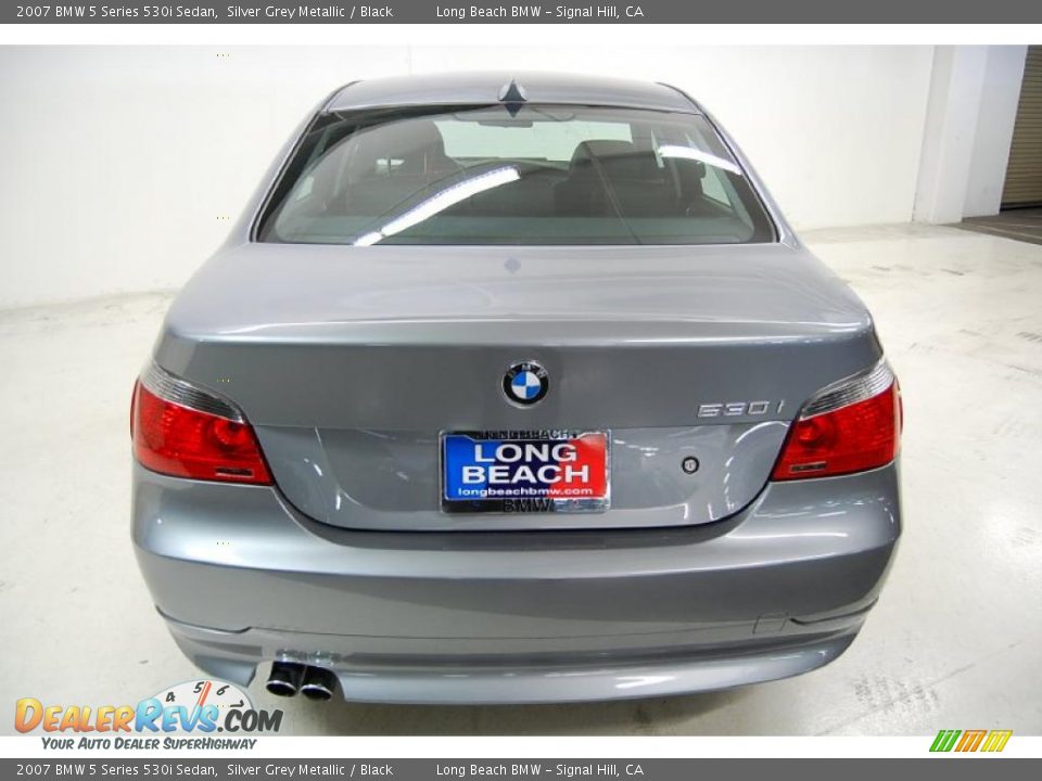 2007 BMW 5 Series 530i Sedan Silver Grey Metallic / Black Photo #7