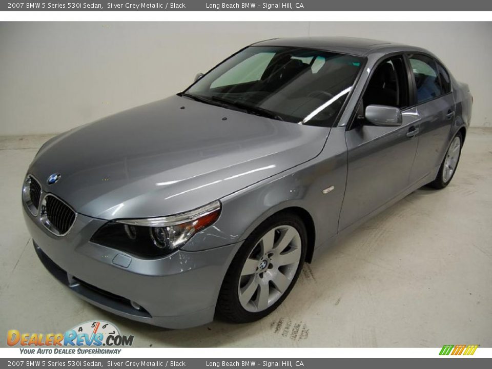 2007 BMW 5 Series 530i Sedan Silver Grey Metallic / Black Photo #10