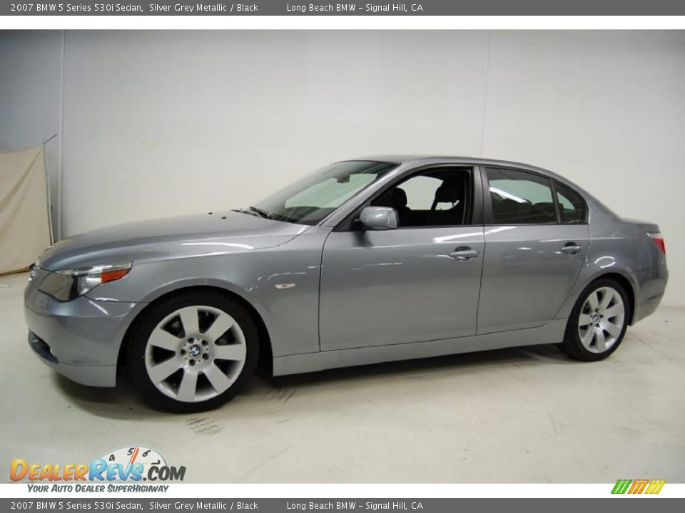 2007 BMW 5 Series 530i Sedan Silver Grey Metallic / Black Photo #11