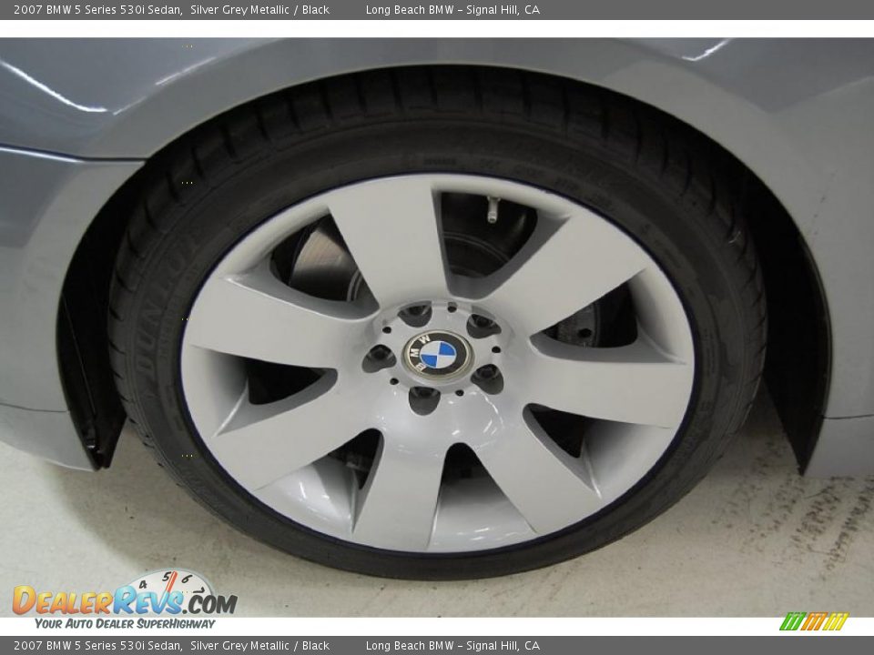 2007 BMW 5 Series 530i Sedan Silver Grey Metallic / Black Photo #12