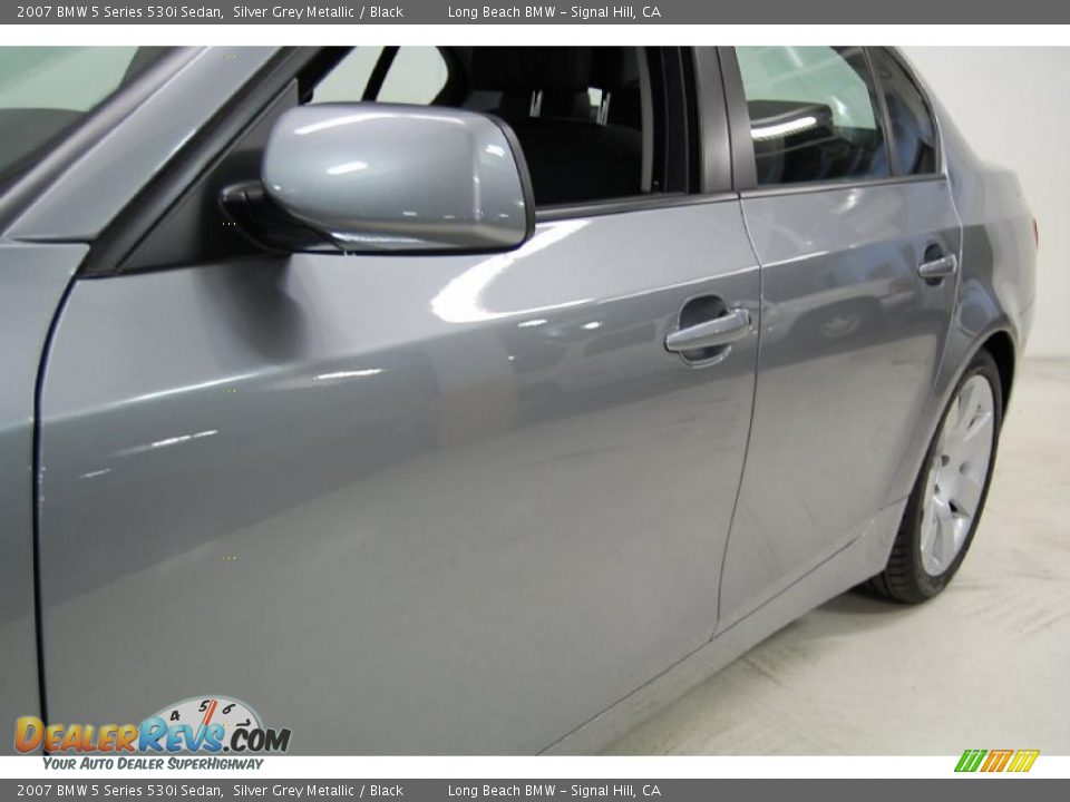 2007 BMW 5 Series 530i Sedan Silver Grey Metallic / Black Photo #13