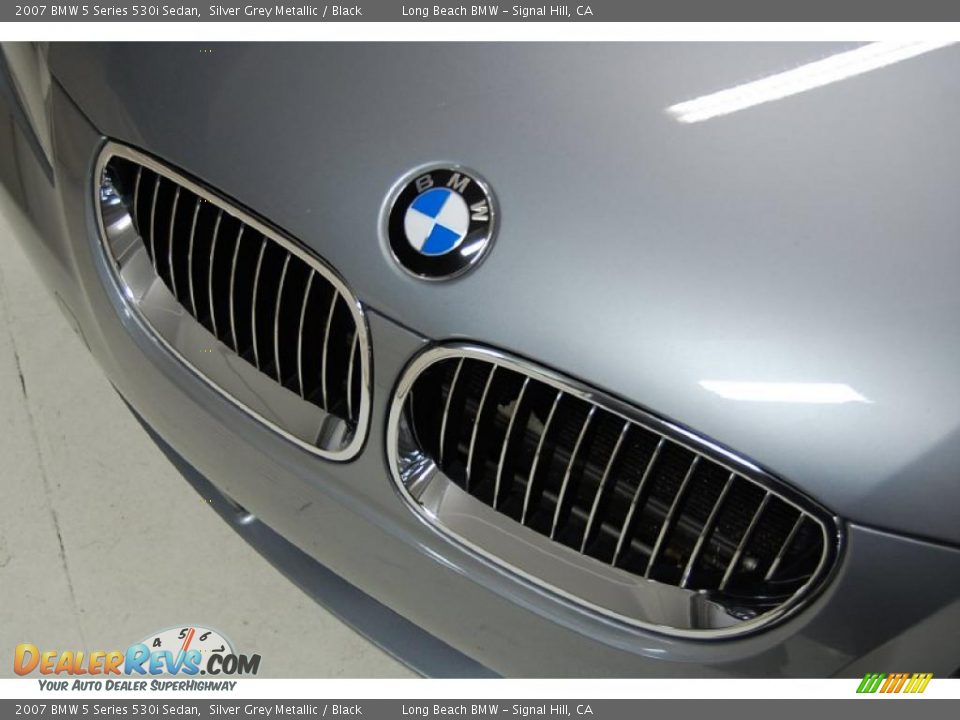 2007 BMW 5 Series 530i Sedan Silver Grey Metallic / Black Photo #14